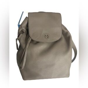 EUC Tory Burch Tan Pebble Leather Backpack